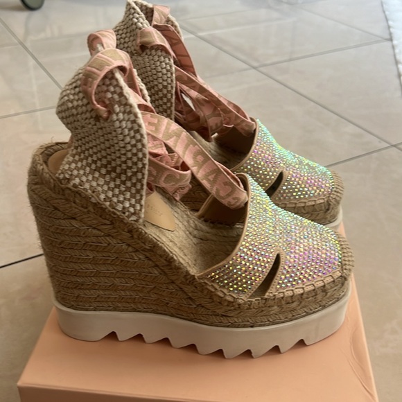 GORGEOUS Stella McCartney Gaia Wedge wrap around sandal. 36 - Picture 2 of 12
